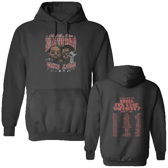 Discover Drake J Cole Big As The What Tour 2024 Double Sided Hoodies