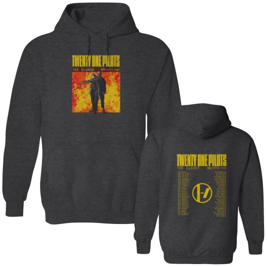 Discover Pilotss Band 2024-2025 Clancy World Tour with Dates Double Sided Hoodies