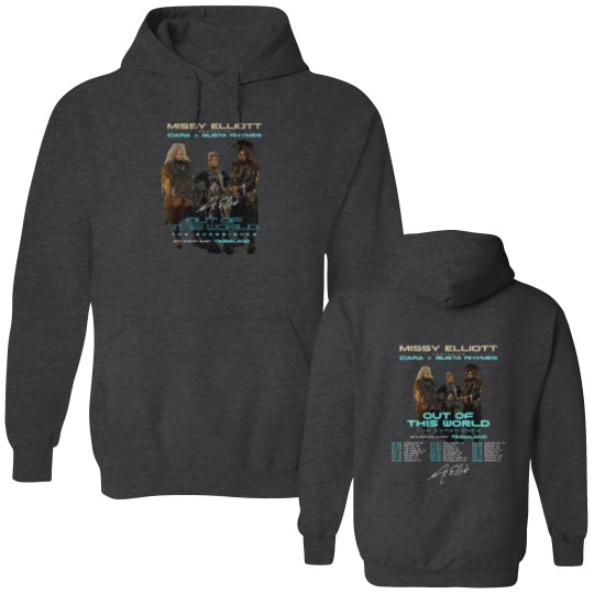 Discover Missy Elliott Out of This World 2024 Tour Signature Double Sided Hoodies