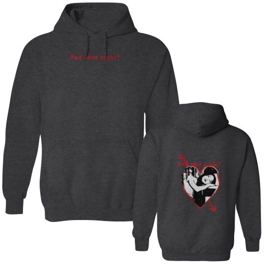 Discover Olivia Rodrigo Officially Licensed Bad Idea Right Graphic Double Sided Hoodies Double Sided Hoodies in White