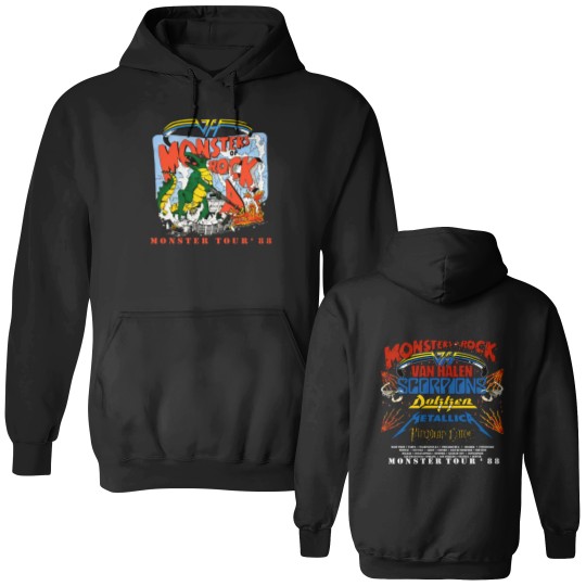 Discover 1988 Monsters Of Rock Tour Concert Double Sided Hoodies