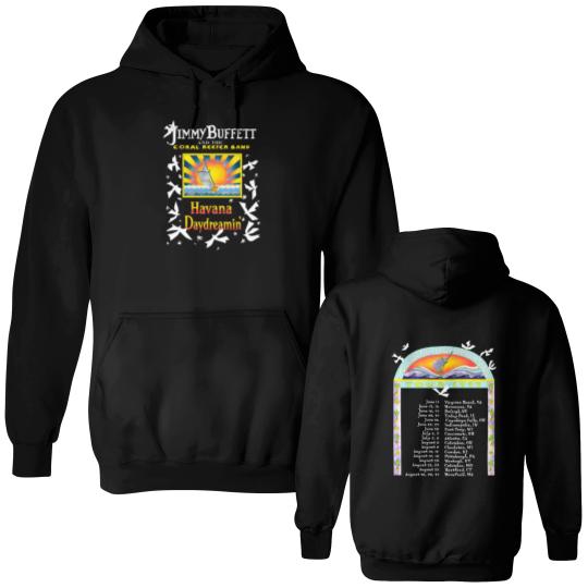 Discover Rare Jimmy Buffett Tour Double Sided Hoodie