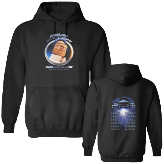Discover Rauw Alejandro Double Sided Hoodies Saturno World Tour 2023 Rauw Alejandro Tour 2023 Double Sided Hoodies