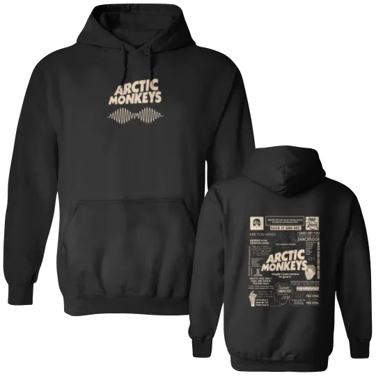Discover Vintage Arctic Monkeys Double Sided Hoodies, Arctic Monkeys Am Music