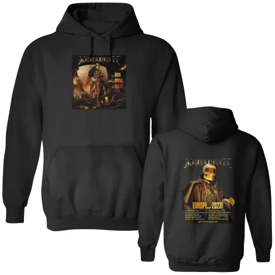 Discover Color Megadeth Band Europe 2023 Tour Summer Dates Double Sided Hoodies
