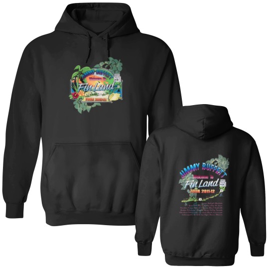 Discover Vintage Jimmy Buffett Welcome to Fin Land Tour 11-12 Double Sided Hoodies