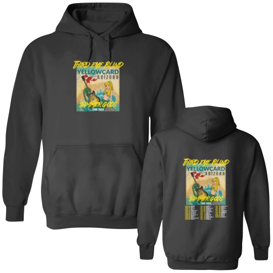 Discover Third Eye Blind Yellowcard Arizonna Summer Gods Tour 2024 Double Sided Hoodies