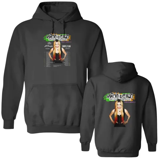 Discover Avril Lavigne 2024 Tour Double Sided Hoodies, Avril Lavigne Fan Double Sided Hoodies