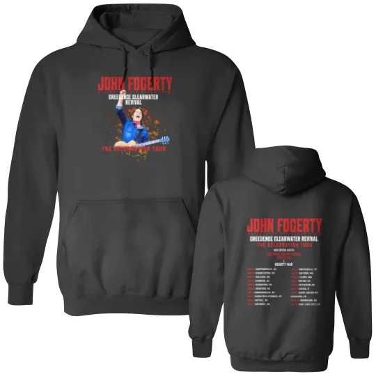 Discover John Fogerty The Celebration Tour 2024 Gift For Fans Unisex S-5XL Double Sided Hoodies 1LU911