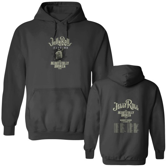 Discover Jelly Roll 2024 Concert Double Sided Hoodies, The Beautifully Broken 2024 Double Sided Hoodies