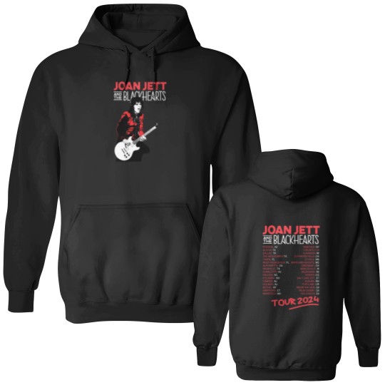 Discover Joan Jett and The Blackhearts tour 2024 Double Sided Hoodies