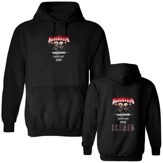 Discover Hatebreed 30th Anniversary North American Tour Double Sided Hoodies, 2024 Concert