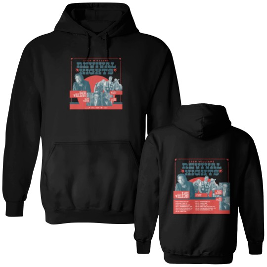 Discover Zach Williams, Revival Nights Tour 2024 Double Sided Hoodies
