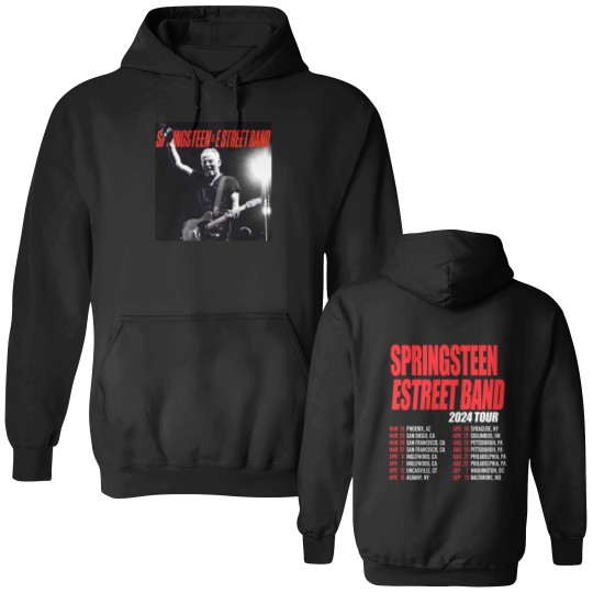 Discover Bruce Springsteen 2024 Tour Double Sided Hoodies, 2024 Bruce
