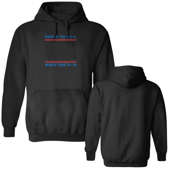 Discover Vintage Bruce Springsteen geboren in den USA Tour Zweiseitiges Double Sided Hoodies
