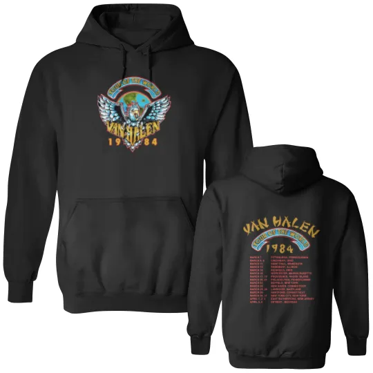 Discover Vintage 1984 van Tour Of The World For Men Women Unisex Double Sided Hoodies All Size