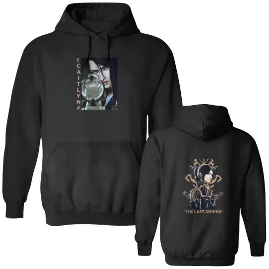 Discover Anime Arcane-Caitlyn Double Sided Hoodies Unisex Harajuku Popular Music Double Sided Hoodies Fans Gift