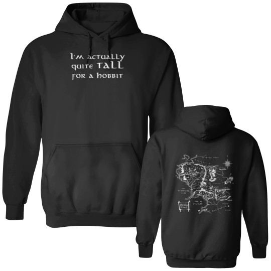 Discover LOTR Double Sided Hoodies, Tall for a hobbit Double Sided Hoodies, Funny Nerd Gift