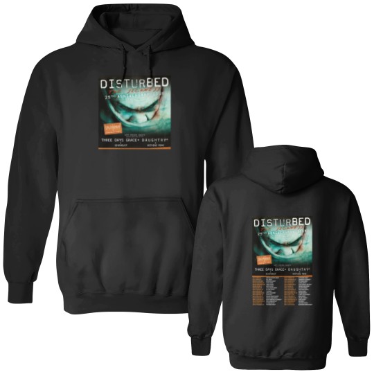 Discover DISTURBED THE SICKNESS 25TH ANNIV NORTH AMERICAN TOUR 2025 Double Sided Hoodies