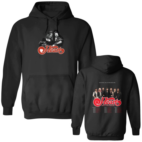 Discover Rock Band Heart 2025 Tour Double Sided Hoodies, Heart Tour 2025 Double Sided Hoodies Full Size