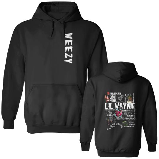 Discover Lil Wayne Wezzy song Double Sided Hoodies top crewneck
