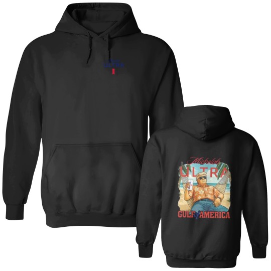 Discover America Michelob Ultra Comfort Colors Double Sided Hoodies, Trump Gulf Of America Double Sided Hoodies, Political, American Gulf Coast, Patriotic, Trump Gulf Beach