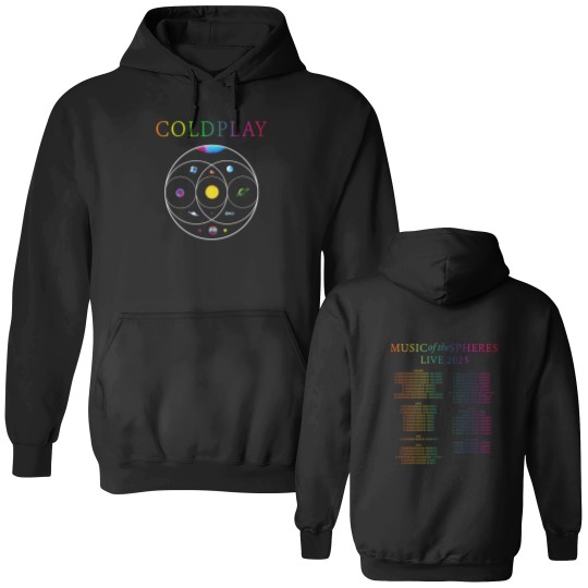 Discover MUSIC OF THE SPHERES WORLD TOUR 2025 Double Sided Hoodies– Coldplay Double Sided Hoodies