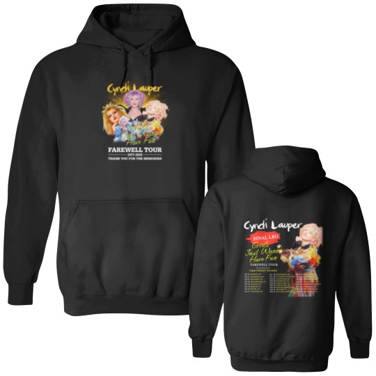 Discover HOT!!! Cyndi Lauper Girls Just Wanna Have Fun Farewell Tour 2025 Double Sided Hoodies 2 Sides