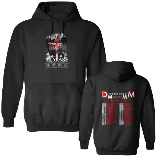 Discover Depeche Mode 43 Years 1980 - 2023 Double Sided Hoodies