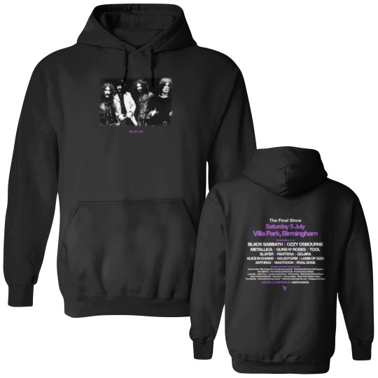Discover Black Sabbath Back To The Beginning 2025 Tour  Double Sided Hoodies