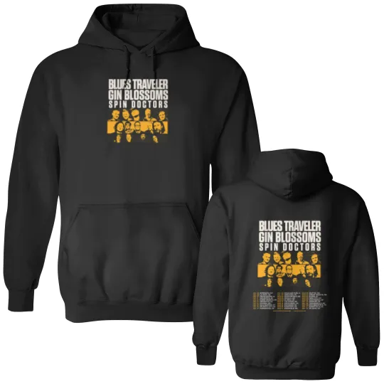 Discover Blues Traveler Gin Blossoms Spin Doctors Tour 2025 Double Sided Hoodies AM834