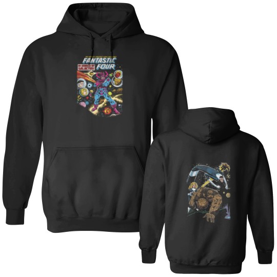 Discover Oversized Fantastic Four Double Sided Hoodies Vintage Fantastic Four First Steps Double Sided Hoodies