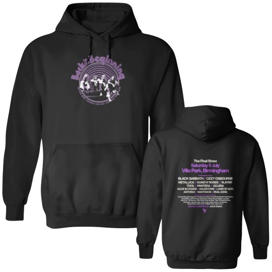 Discover Black Sabbath x Ozzy Final Show 2025 Villa Park Double Sided Hoodies Two Sided Double Sided Hoodies