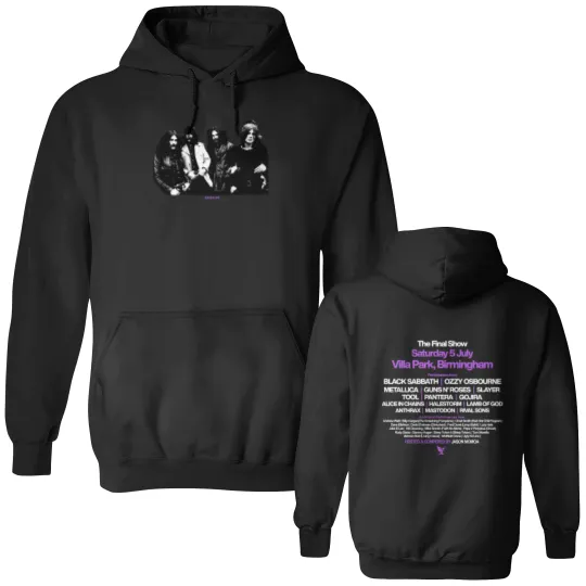 Discover Black Sabbath Back To The Beginning 2025 Tour Final Show Cotton Double Sided Hoodies