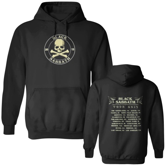 Discover Vintage 2013 Black Sabbath Tour 2 Sided Double Sided Hoodies Cotton Black Unisex Double Sided Hoodies