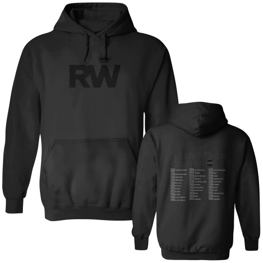 Discover Pop Music Double Sided Hoodies, Robbie Williams Fans Double Sided Hoodies, Robbie Williams Live 2025 Concert Double Sided Hoodies