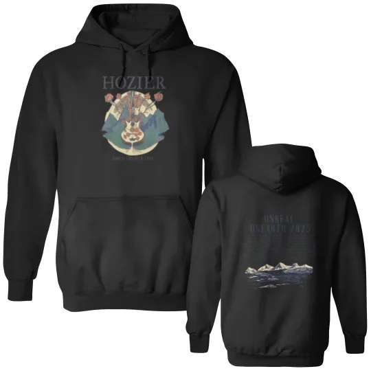 Discover Unreal Unearth 2025 Guitar Tour Double Sided Hoodies - Hozier Double Sided Hoodies