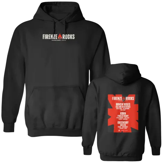 Discover Firenze Rocks Festival 2025 At Visar 2025 Double Sided Hoodies