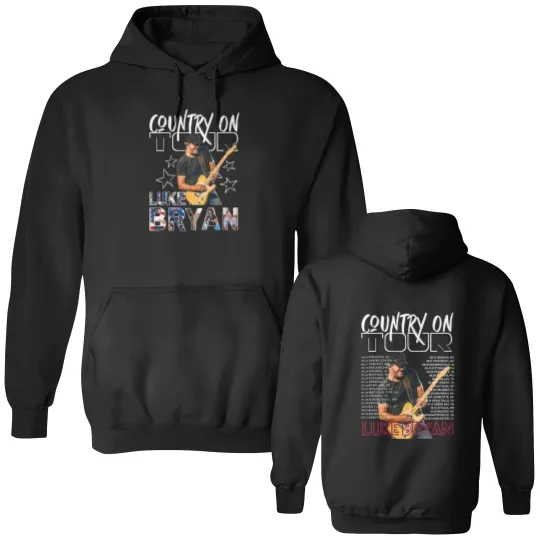Discover Luke Bryan Graphic Double Sided Hoodies, 2025 Luke Bryan Country Song Came On Tour Double Sided Hoodies