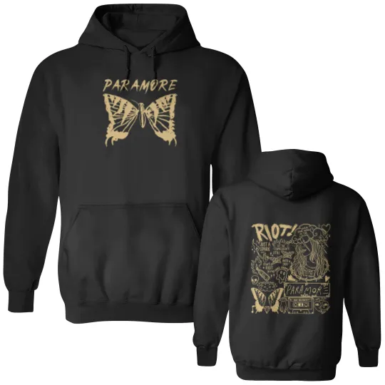 Discover Vintage Paramore Doodle Double Sided Hoodies, Paramore Album Lyrics Merch