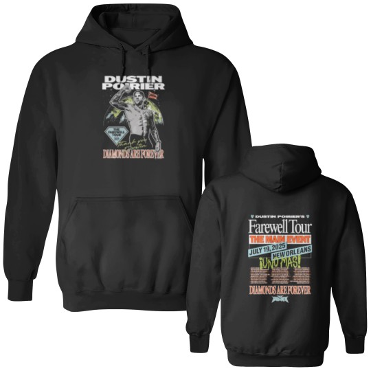 Discover Dustin Poirier Merch The Farewell Tour 2025 Double Sided Hoodies