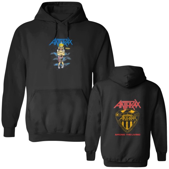 Discover Anthrax Among The Living Tour 1987 Double Sided Hoodies, Anthrax Band Tour 1987 Double Sided Hoodies