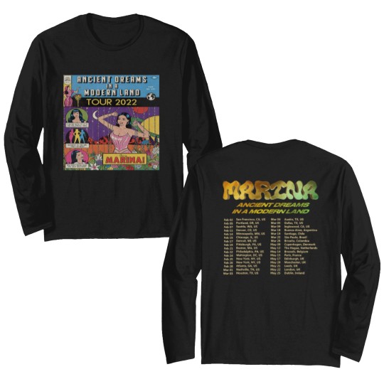 Discover Marina and the Diamonds Ancient Dreams in a Modern Land Tour 2022 Double Sided Long Sleeves