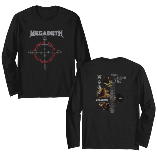 Discover vintage 1997 Megadeth Cryptic Writings World Tour Double Sided Long Sleeves