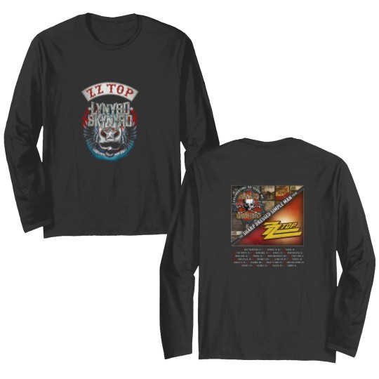 Discover Zz Top Lynyrd Skynyrd Logo The Sharp Dressed Simple Man 2023 Double Sided Long Sleeves