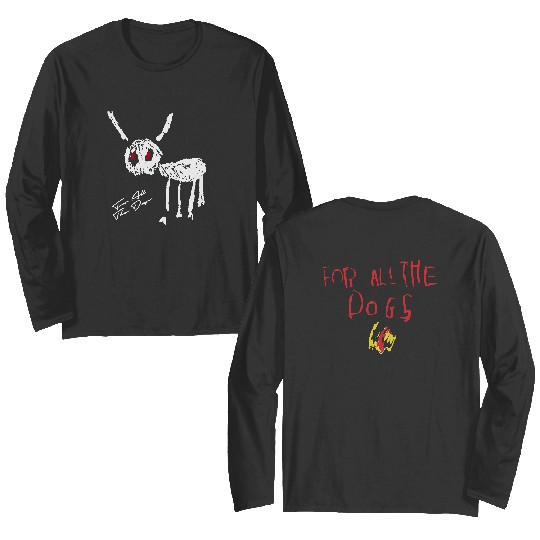 Discover For all the dogs New Album Drake Double Sided Long Sleeves: Vintage-Inspired Rapper hip-hop Drake