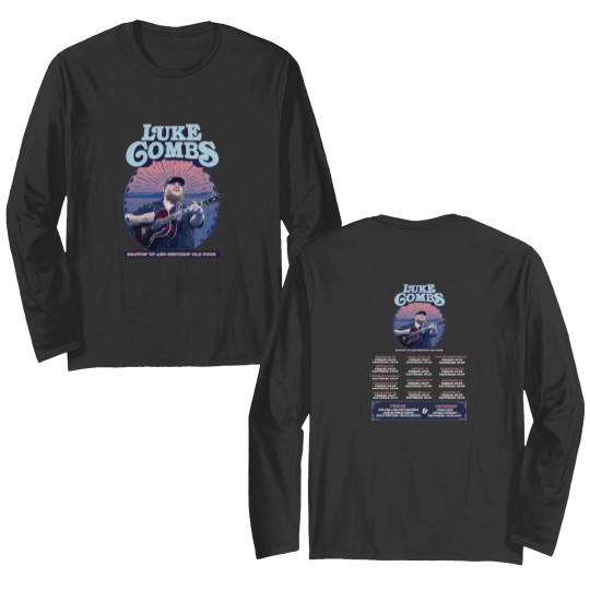 Discover Lukee Comb Growing Up and Getting Old 2024 Tour Double Sided Long Sleeves