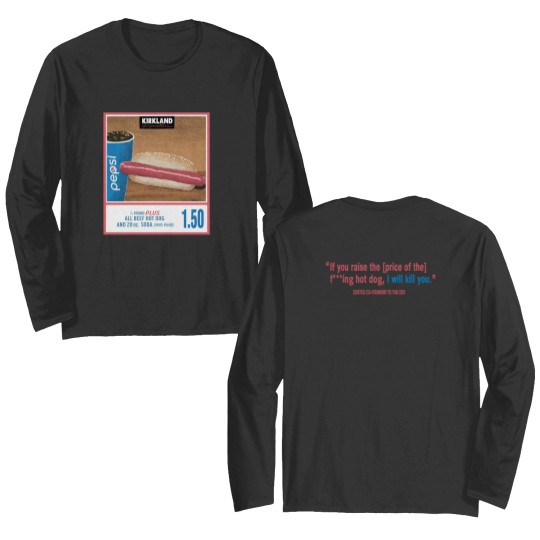 Discover 1.50 Costco Hot Dog & Soda Combo With Quote Double Sided Long Sleeves