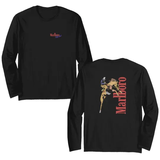 Discover Vintage Marlboro Cowboy Wild West Double Sided Long Sleeves, Country Music