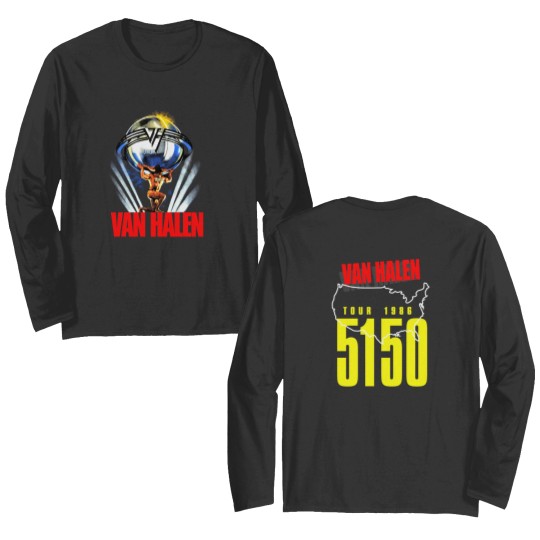Discover Reprint van 5150 1986 Tour Concert Double Sided Long Sleeves